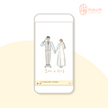 풋풋한 신혼부부(青澀的新婚夫妻) ｜韓式電子喜帖網頁(含客製化問卷+邀請函·自選版權音樂·相簿·地圖導航)